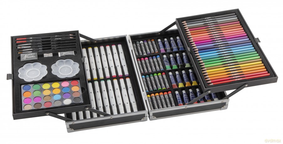 Nassau - Mixed media art set 132pcs. - Metal box (AR0990/GE)