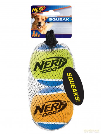 NERF - Nerf Dog Squeak Tennis Balls - Large - 2pcs Pack
