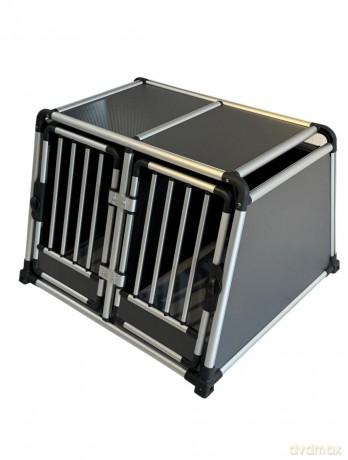Nordic paws - Transport cage Alu Double - 2x45cm/2x44cm/88cm/45cm/64cm