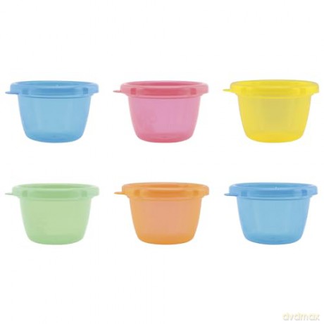 Nuby - Snack Bowl Set - Colorful - 120 ml - 6p