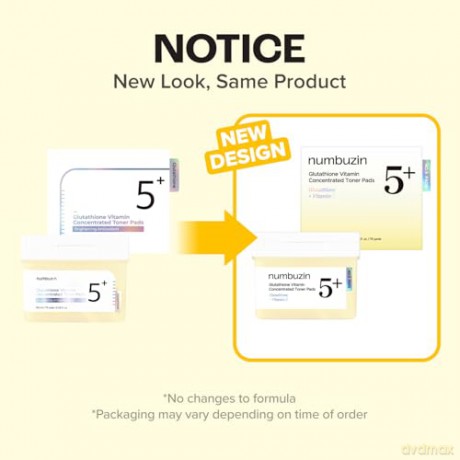 Numbuzin - No.5+ Vitamin-Niacinamide Concentrated Pad