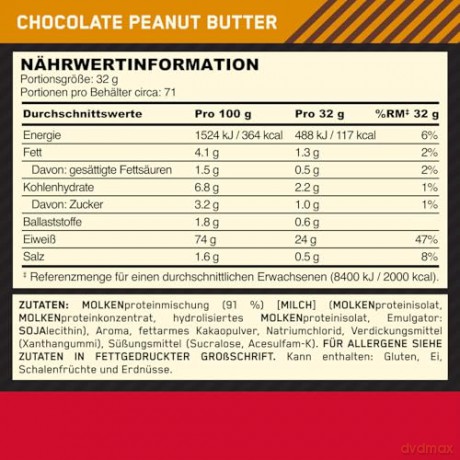 Optimum Nutrition - Gold Standard 100% - Chocolate Peanut Butter