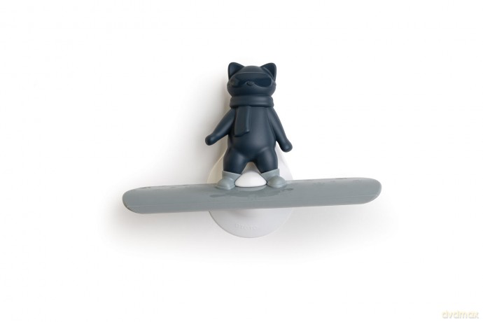 Ototo - Chill Cat Squeegee - Muted Grey and Dark Blue - Compact