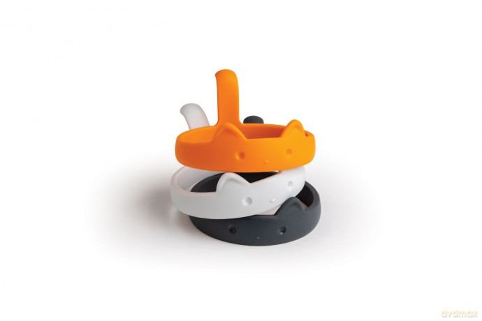 Ototo - Egg Mould - PanCats - Hvid, Gr, Orange