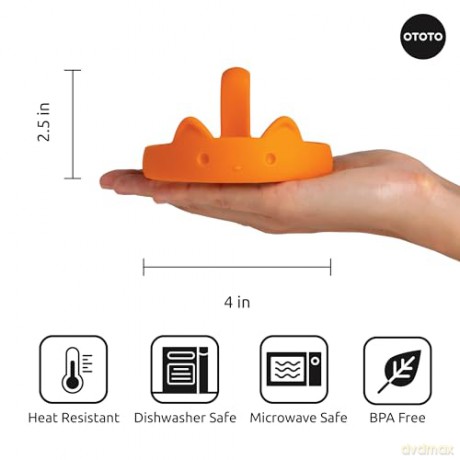 Ototo - Egg Mould - PanCats - Hvid, Gr, Orange
