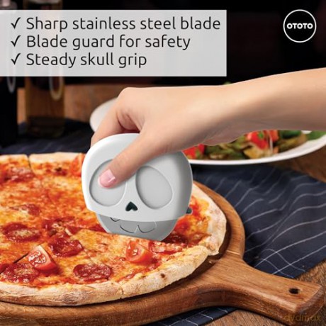 Ototo - Slice Reaper Skull Pizza Cutter - Pizza cutter