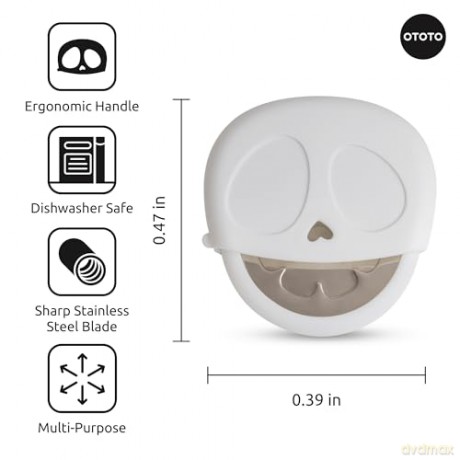 Ototo - Slice Reaper Skull Pizza Cutter - Pizza cutter