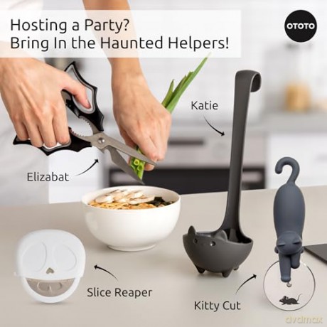 Ototo - Slice Reaper Skull Pizza Cutter - Pizza cutter
