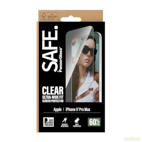 PanzerGlass - SAFE. Screen Protector - iPhone 17 Pro Max - UWF w. EasyAligner