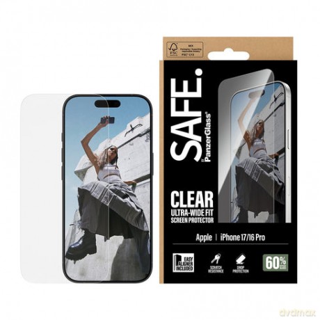 PanzerGlass - SAFE. Screen Protector - iPhone 17/iPhone 16 Pro - UWF w. EasyAligner