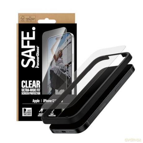 PanzerGlass - SAFE. Screen Protector - iPhone 17/iPhone 16 Pro - UWF w. EasyAligner