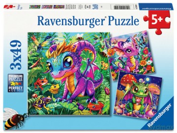 RAVENSBURGER Baby Garden Dragons 3x49p (12004301) [PUZZLE]