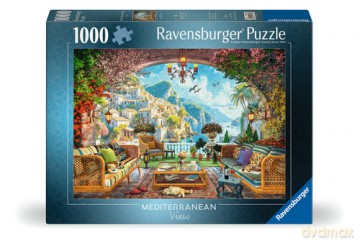 RAVENSBURGER Mediterranean Terrace View 1000p (12001576) [PUZZLE]