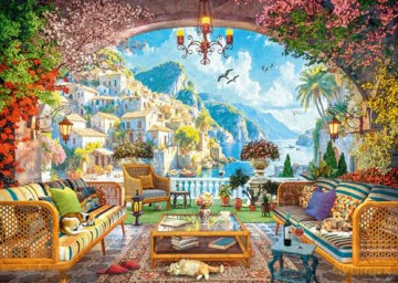 RAVENSBURGER Mediterranean Terrace View 1000p (12001576) [PUZZLE]