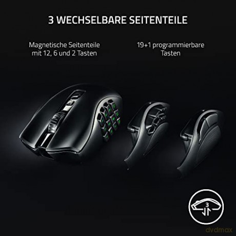 Razer - Naga V2 Pro - Modular Wireless Gaming Mouse with Swappable Side Panels