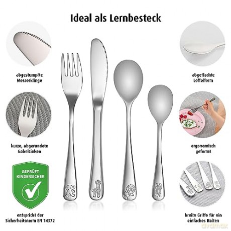 Reer - Children's Cutlery - Stainless Steel - 4 pcs.