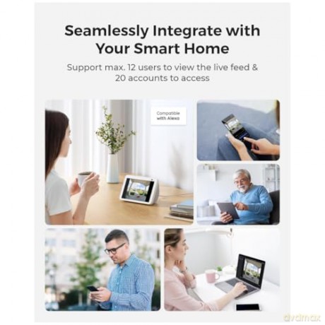 Reolink - Video Doorbell (Battery) Smart 2K Wi-Fi - Black