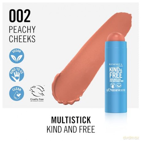Rimmel - Kind & Free Multi-Stick - 002 Peachy Cheeks
