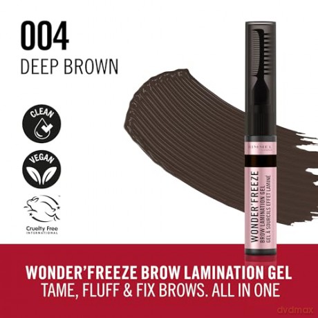 Rimmel - Wonder'Freeze Brow Lamination Gel - 004 Deep Brown