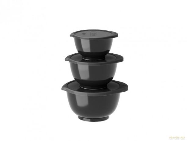 Rosti - Margrethe Mini Bowl Set 0.25 + 0.5 + 0.75 Litres - Black Edition