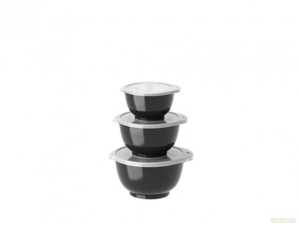 Rosti - Margrethe Mini Bowl Set 0.25 + 0.5 + 0.75 Litres - Carbon Black