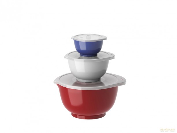 Rosti - Margrethe Mixing Bowl French Set - 6 Pieces - 0.25 + 0.75 + 3 Litres - Red, White, Blue