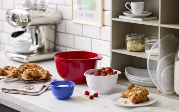 Rosti - Margrethe Mixing Bowl French Set - 6 Pieces - 0.25 + 0.75 + 3 Litres - Red, White, Blue