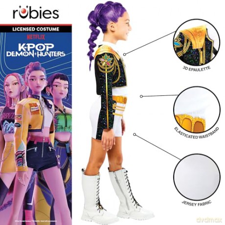 Rubies - K-Pop Classic Rumi Golden Costume (122-128 cm)
