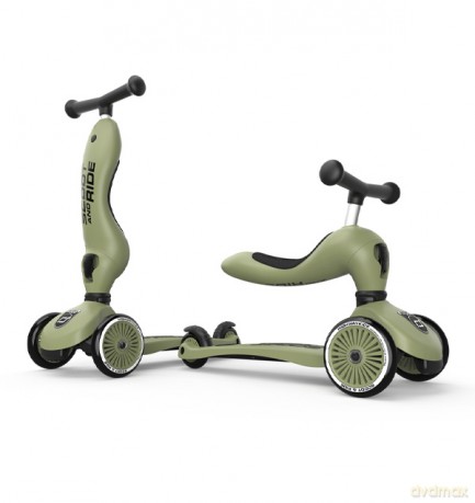 Jeżdzik i hulajnoga Scoot and Ride - 2 in 1 Balance Bike/ Scooter - Olive (SR-00001)