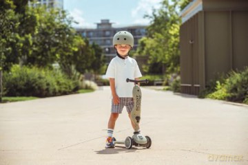 Jeżdzik i hulajnoga Scoot and Ride - 2 in 1 Balance Bike/ Scooter - Olive (SR-00001)