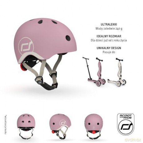 Kask dziecięcy Scoot and Ride - Helmet XXS - 45 - 51cm - wildberry (SR-00081)