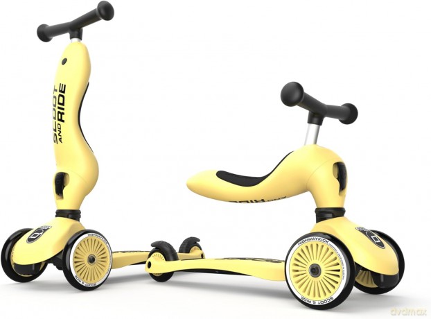 Hulajnoga dla dzieci jeździk 2w1 Scoot and Ride - Highway Kick 1 - Lemon (HWK1CW11)