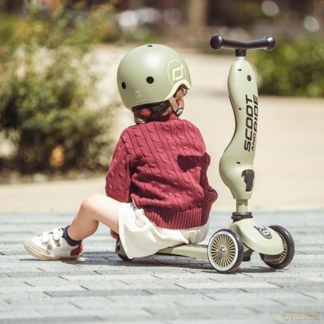 Scoot and Ride - Kids Helmet S-M - 51 - 55cm - olive (00008)