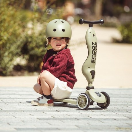 Scoot and Ride - Kids Helmet S-M - 51 - 55cm - olive (00008)