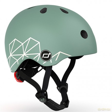 Scoot and Ride - Lifestyle Bicycle Helmet 45-51 cm - Green lines (96562)