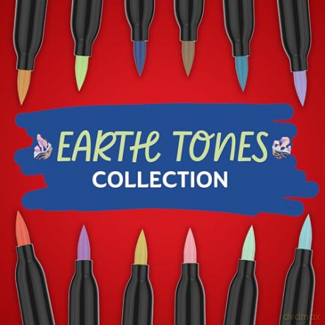 Sharpie - Creative Acrylic 12âBlister - Earth Tones - Brush Tip (2223313)