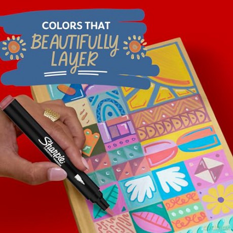 Sharpie - Creative Acrylic 5âBlister - Warm Tones - Bullet Tip (2223314)