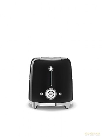 SMEG 2 Slice Toaster BlackÂ - TSF01BLEU