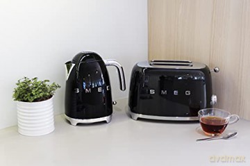 SMEG 2 Slice Toaster BlackÂ - TSF01BLEU