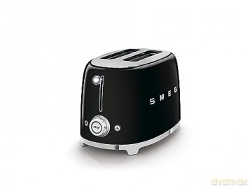 SMEG 2 Slice Toaster BlackÂ - TSF01BLEU