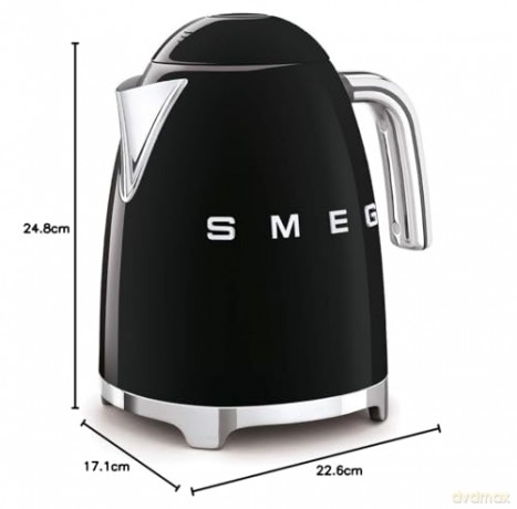 SMEG Waterkettle 1,7lÂ Black - KLF03BLEU