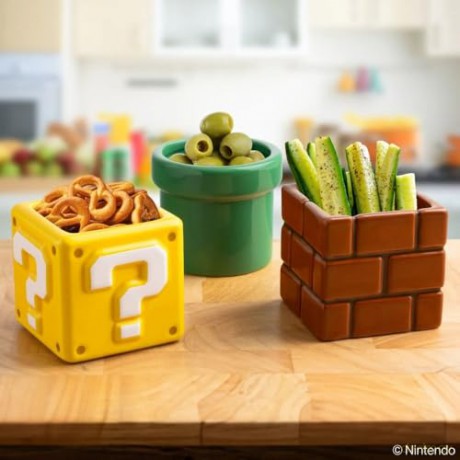 Super Mario - Set of 3 Shaped Snack Bowls
