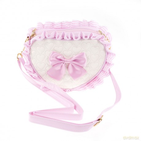 Tinka - Bag Heart Pink/White Pretty Purse