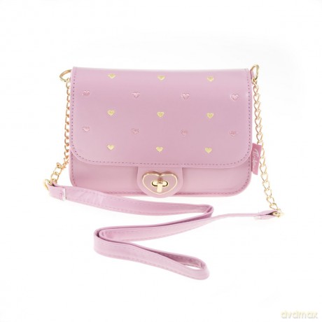 Tinka - Bag Pink w/Hearts Pretty Purse