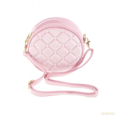 Tinka - Round Pink Bag w/Beads
