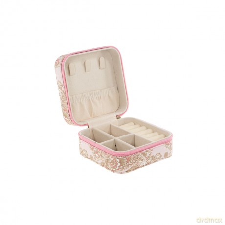 Tinka - Travel Jewellery Box Pink w/Pattern
