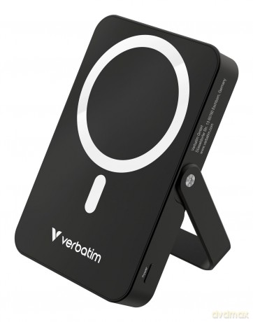 Verbatim - Charge 'n' Go Magnetic Wireless Power Bank with stand - 10000 mAh