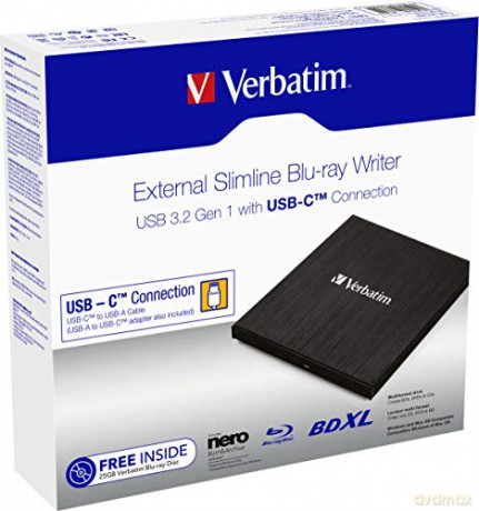 Verbatim - External Slimline Blu-ray Writer Type-C