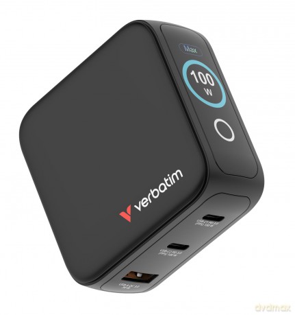 Verbatim - Mini GaN Charger 3-port 100W with Display