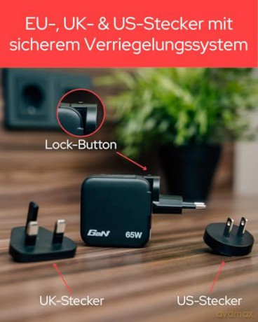 Verbatim - Mini GaN Charger 3-port 65W with Display